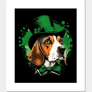 Beagle St Patrick's Day Posters and Art